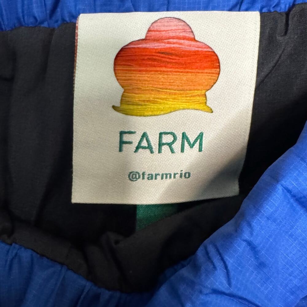 FARM RIO NWT $255 Macaw Quilted Ankle Pants Cobalt Blue Women's Size S - Picture 10 of 13